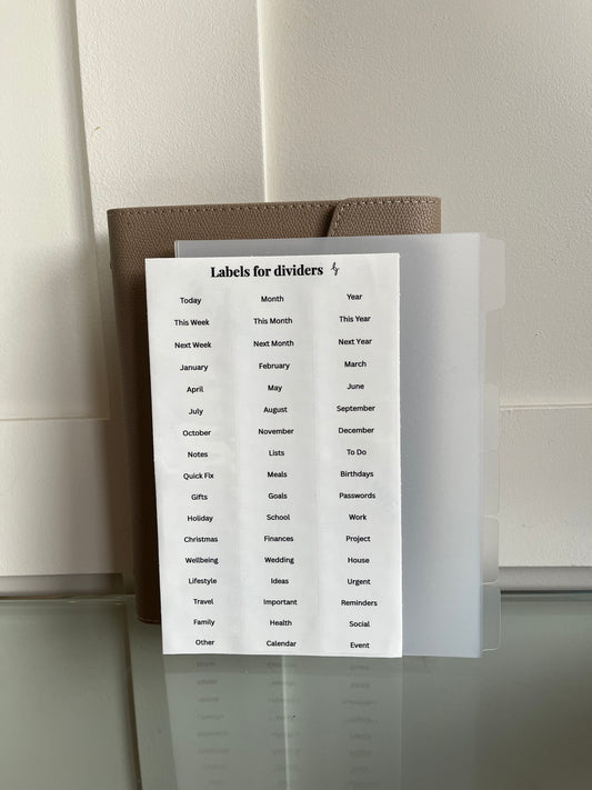 Dividers & Labels