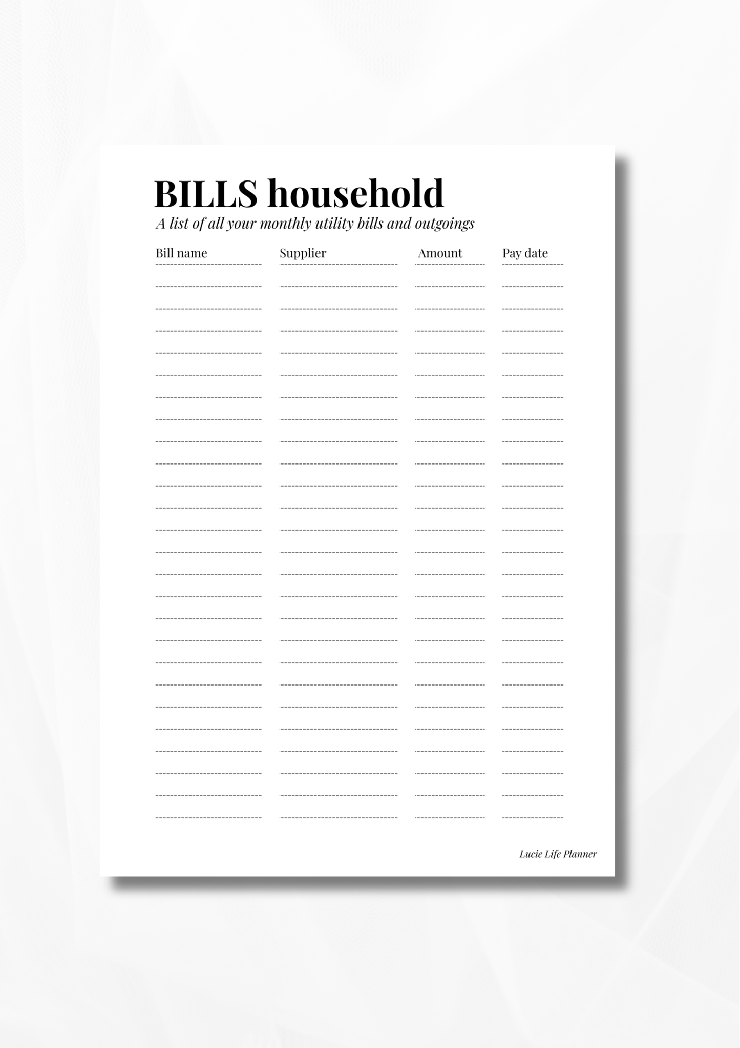 Household Bills