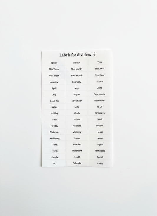 Dividers & Labels