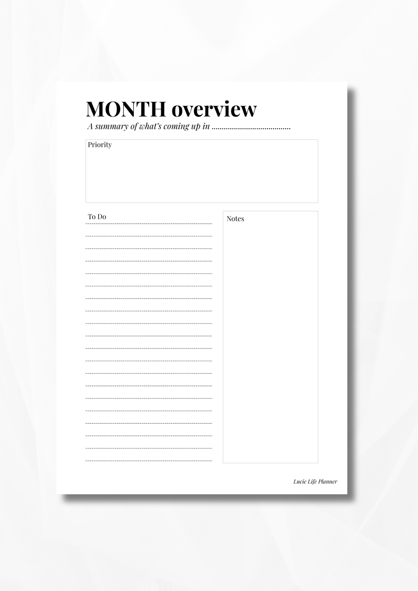 The Complete Planning System