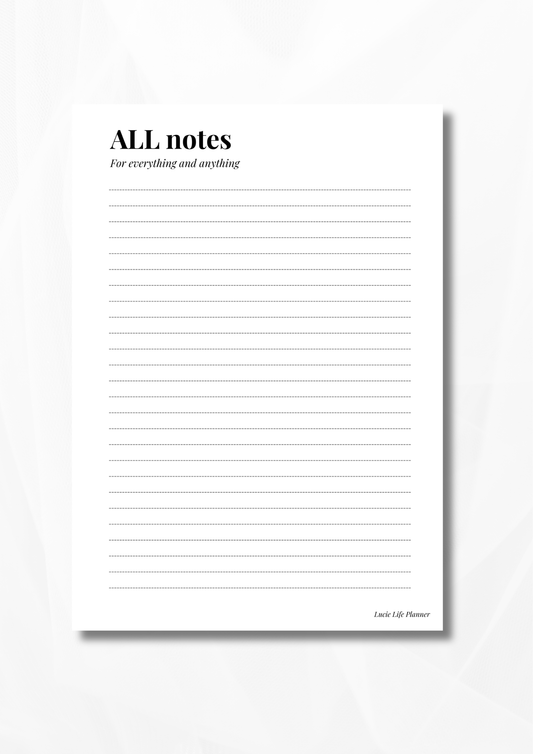 All Notes (Multiple pages)