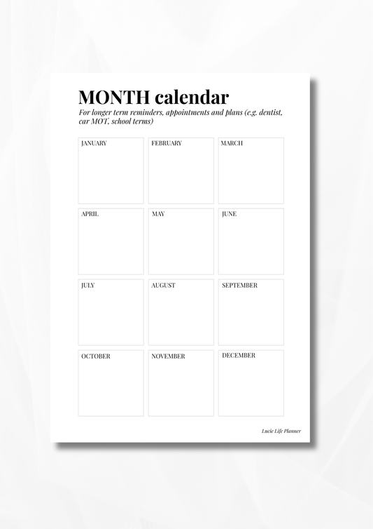Month View Calendar