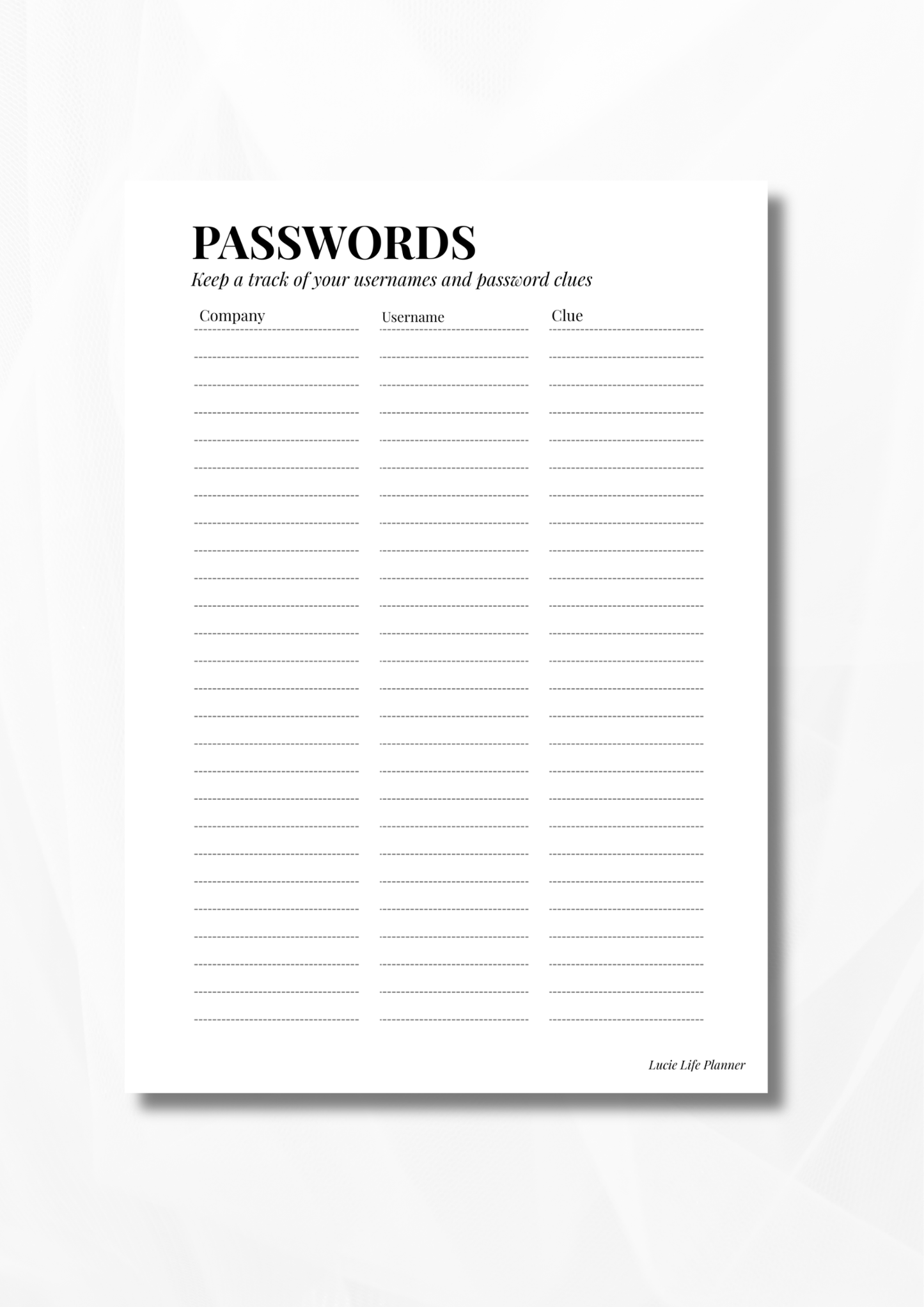Passwords