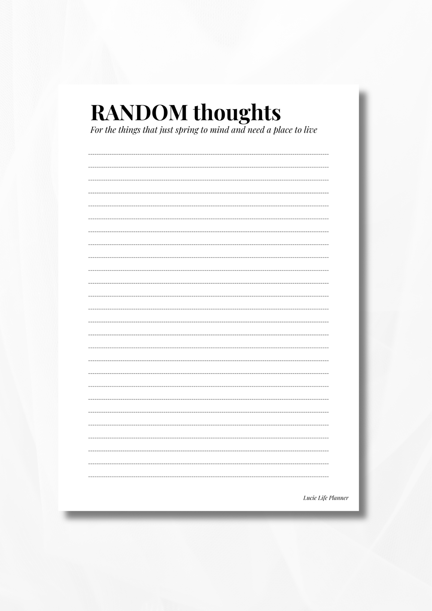 Random Thoughts