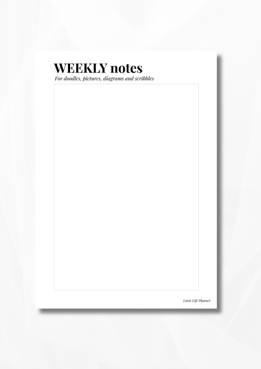 Weekly Notes Blank (Multiple Pages)